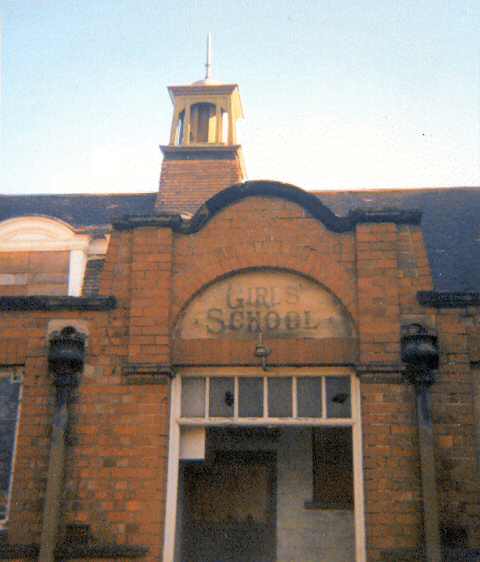 Girls School - stonework above entrance carved 'Girls School'